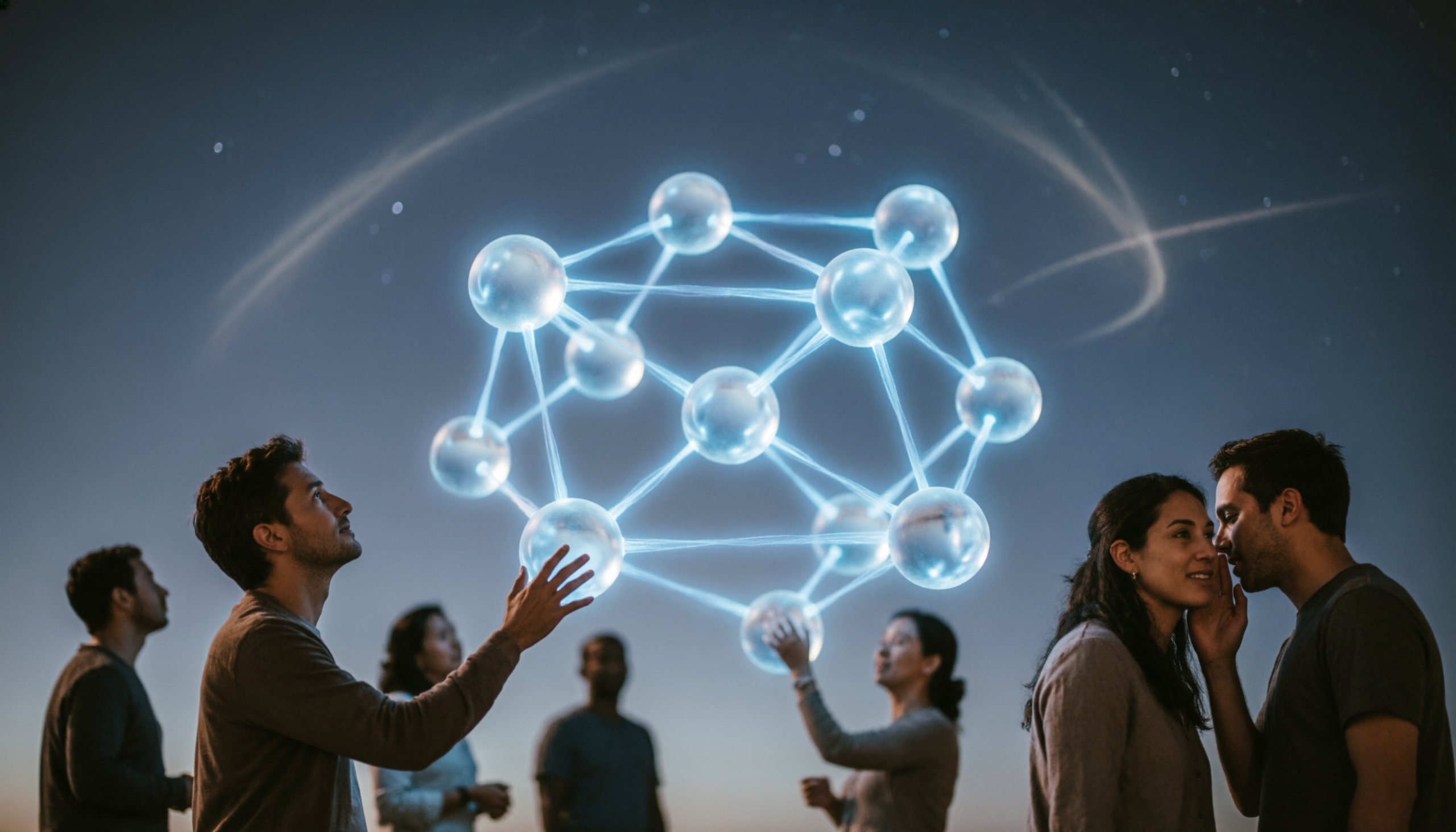 Изображение: Федеративное общение © Сгенерировано ИИ для morikoff.ru